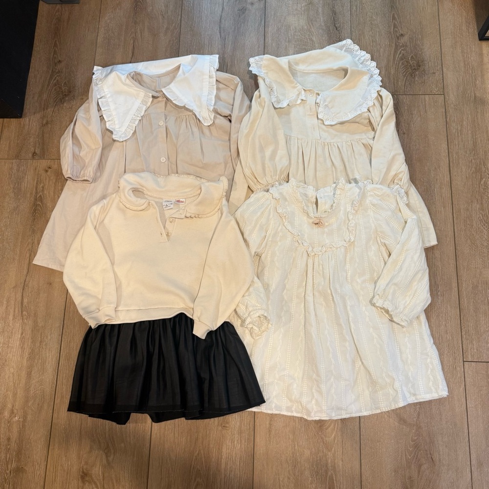 Kids Cream Dresses